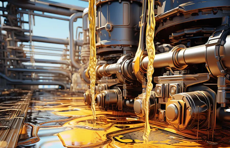 Injeção de água do campo petrolífero e medição de óleo bruto