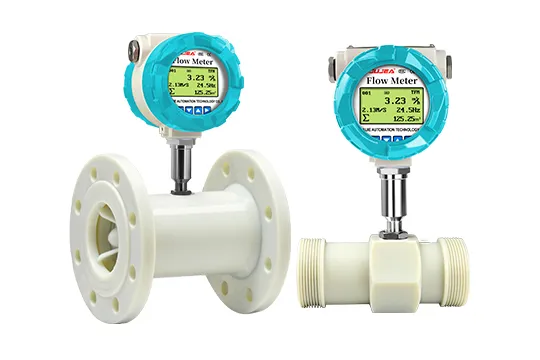Medidor de fluxo de turbina de PTFE